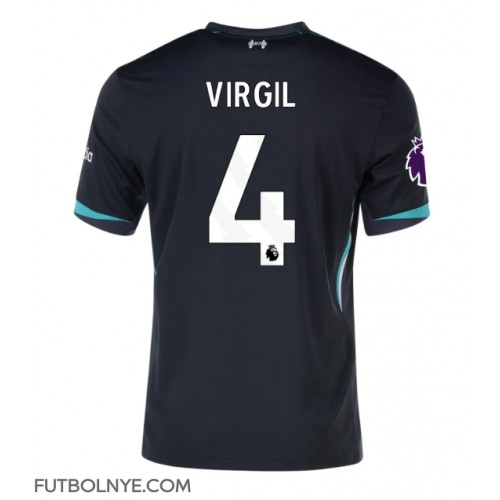 Camiseta Liverpool Virgil van Dijk #4 Visitante Equipación 2024-25 manga corta